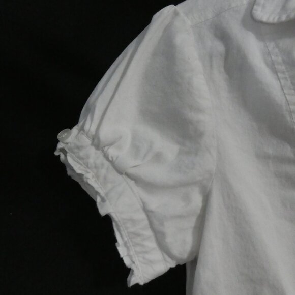 Unbranded | P2P 15.5 inches measured | Elegant White V-Neck Ruffled Blouse - Picture 3 of 13